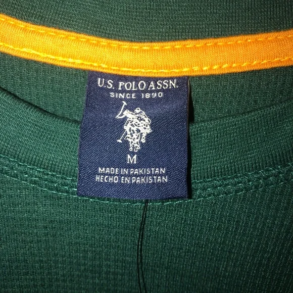 US Polo Association Men’s Green Thermal New With Tags Size Medium - Picture 2 of 8